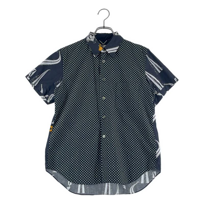 BLACK COMME des GARCONS / ブラックコムデギャルソン | 2020SS | 綿織物 総柄 レギュラー色つや プルオーバー | S | 黒いこと | メンズ