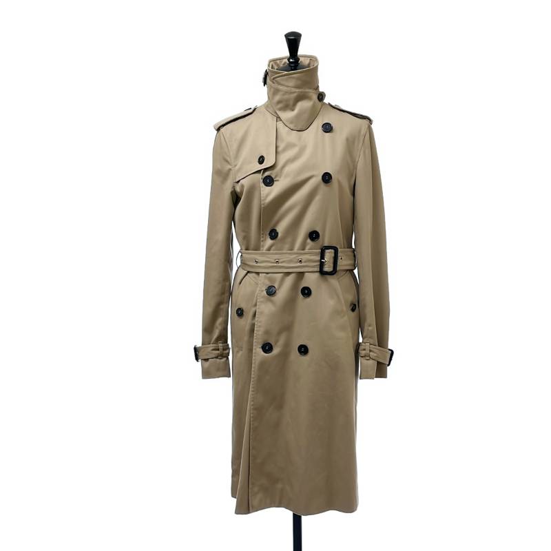 SAINT LAURENT PARIS / サンローランパリ | ベルテッド ロゴボタン トレンチコート / 総柄裏地 / 374896 | 36 | ベージュ | レディース｜KLD 店