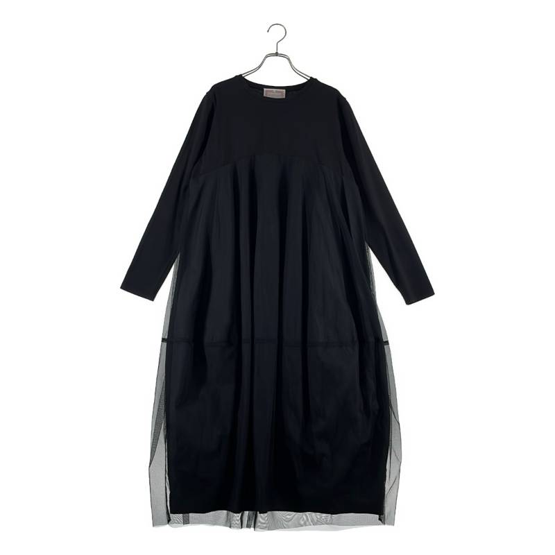 【美品】  BEARDSLEY / ビアズリー | ジャカードマルワンピース | 2 | 黒いこと | レディース