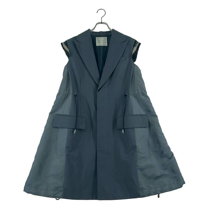 【美品】  sacai / サカイ | 2023AW | Suiting Mix Vest スーティング 入り合わせる より良い | 2 | 薄墨色 | レディース
