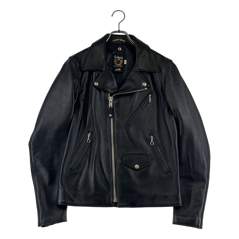 【美品】  SCHOTT / 打つこと | 子ヒツジなめし革 ダブルライダースジャケット | 36 | 黒いこと | メンズ
