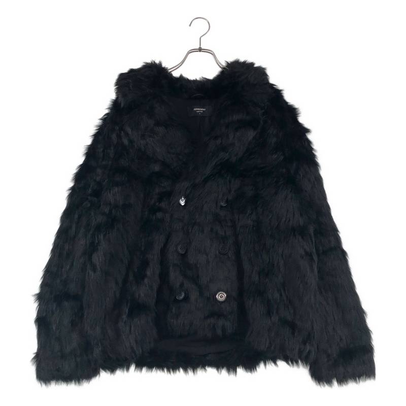 【美品】  REPRESENT / リプレゼント | Cropped Faux Fur Jacket クロップド 稲荷毛革 上衣 | M | 黒いこと | メンズ