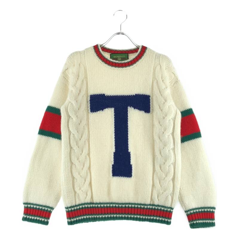 GUCCI / グッチ | DIY ABCDEF かしら文字ロゴタイプ 編み物 | XXS | 白いこと/赤いこと/緑であること | レディース