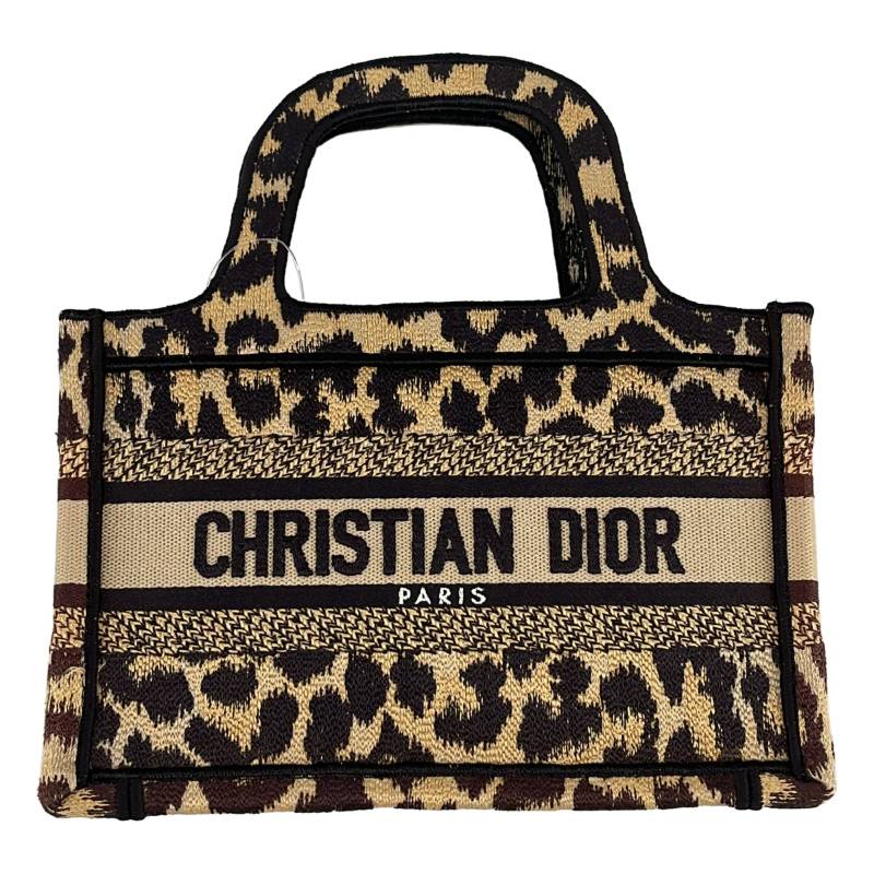 【美品】  Christian Dior / ディオール | ブックトート ミニ レオパード ハンドバック | 赤銅色 | レディース