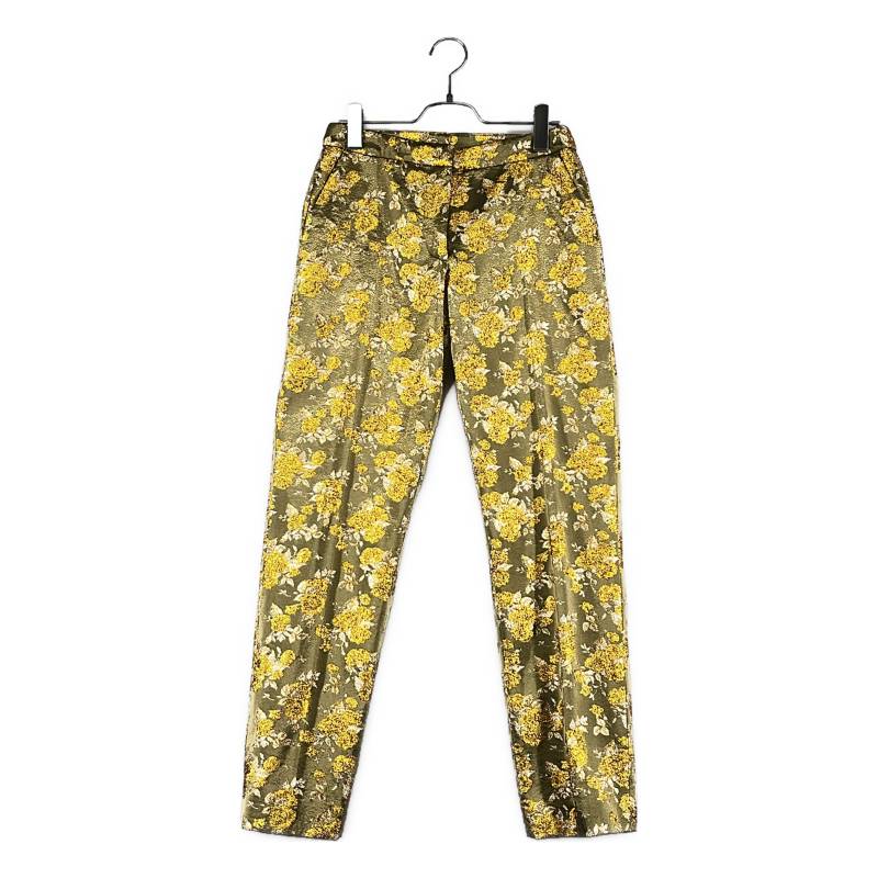 【美品】  DRIES VAN NOTEN / ドリスヴァンノッテン | 2023AW | POUMAS 7386 W.W.PANTS 刺しゅう ズボン下 | 34 | ゴールド | レディース