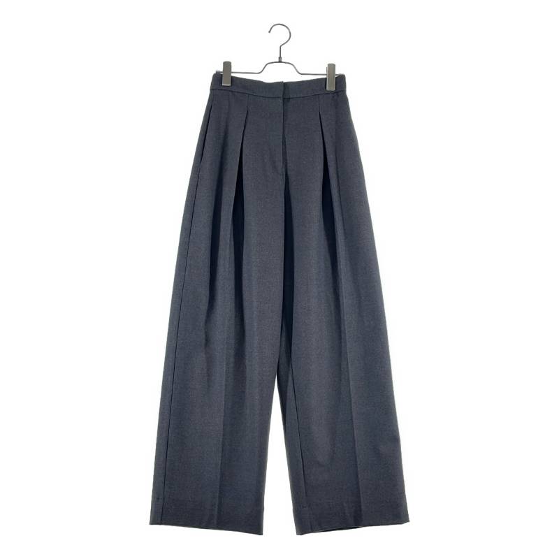 immatereal / イマテリアル | 2025AW | relax tuck soft wool pants 羊毛 広広としたスラックス | F | 薄墨色 | レディース