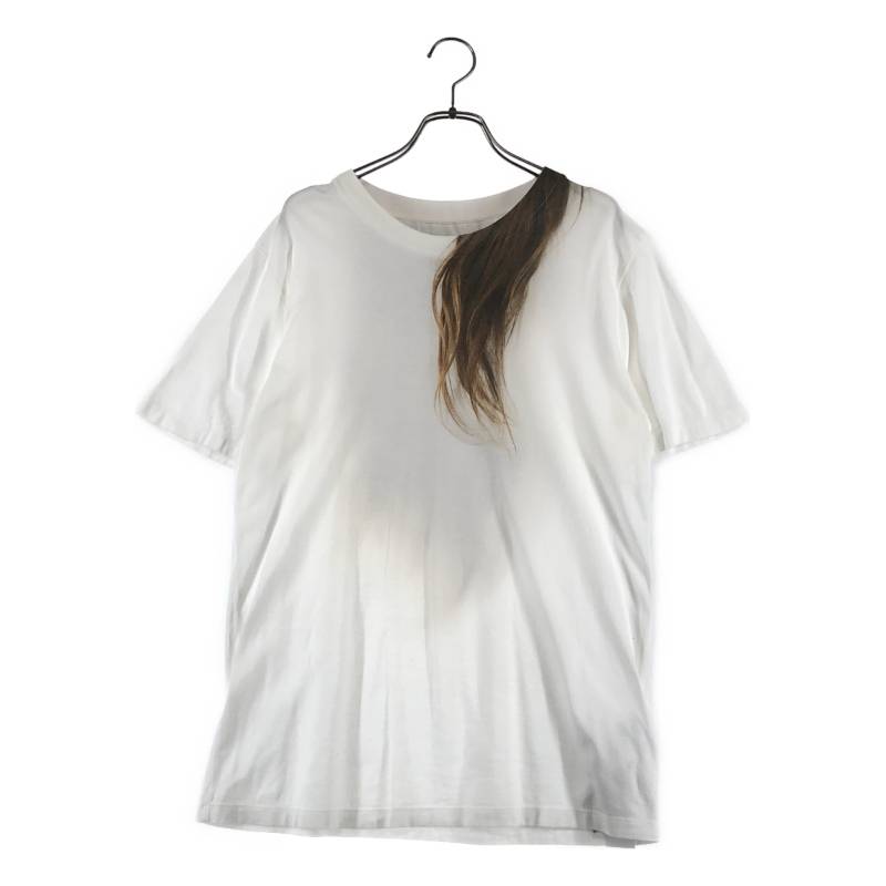 MM6 Maison Margiela / エムエムシックスメゾンマルジェラ | 2022SS | コットン ヘアプリント ハーフスリーブ Tシャツ | S | ホワイト | レディース｜KLD 店 16,995円
