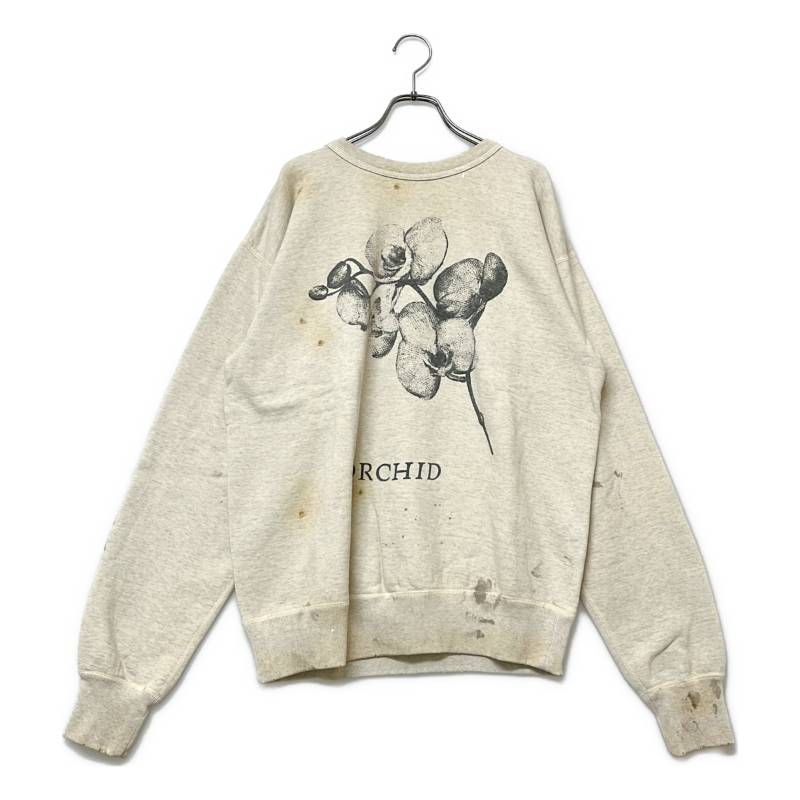 【美品】 SAINT MICHAEL Mxxxxxx / セントマイケル | CRW SWEAT SH_orchid_GREY / クルー スウェット オーキッド スウェット トレーナー | L | グレー | メンズ|KLD 店