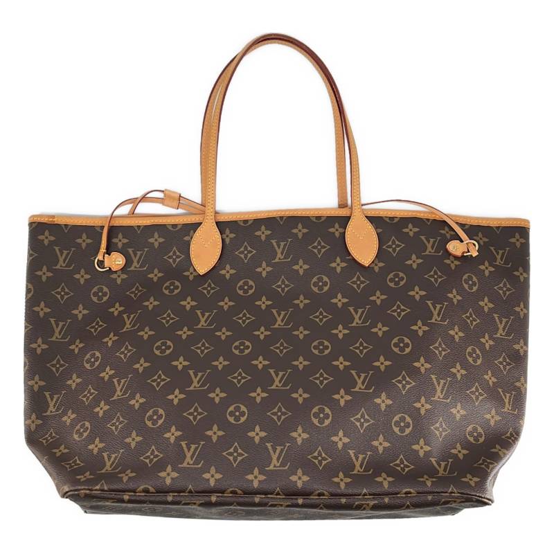 【美品】 Louis Vuitton / ルイヴィトン | M40156 / ネヴァーフルMM レザー モノグラム トートバッグ | ブラウン | レディース|KLD 店