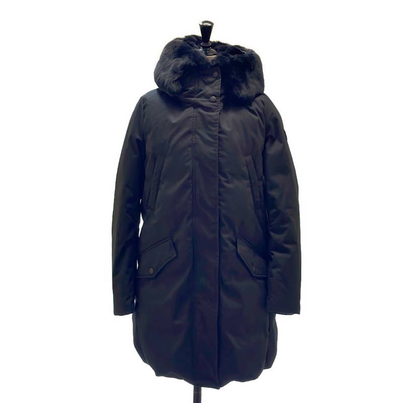 【美品】 WOOLRICH / ウールリッチ | コクーンパーカ ラビットファー フーデッドダウンコート | XS | ブラック | レディース|KLD 店