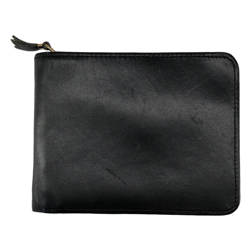 COMME des GARCONS / コムデギャルソン | レザー ラウンドジップ ウォレット | ブラック | レディース|KLD 店