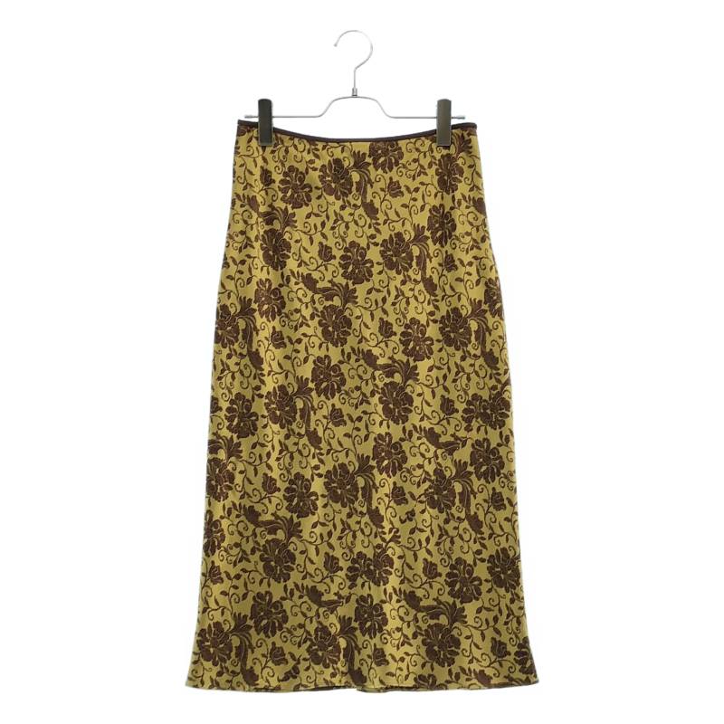 【美品】 DRIES VAN NOTEN / ドリスヴァンノッテン | 2025SS | レーヨン フラワー ジャガード スカート | 36 | ゴールド | レディース｜KLD 店