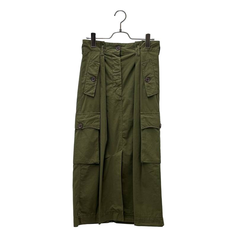 DRIES VAN NOTEN / ドリスヴァンノッテン | 2020SS | コットン 2タック カーゴスカート | 34 | カーキ | レディース｜KLD 店