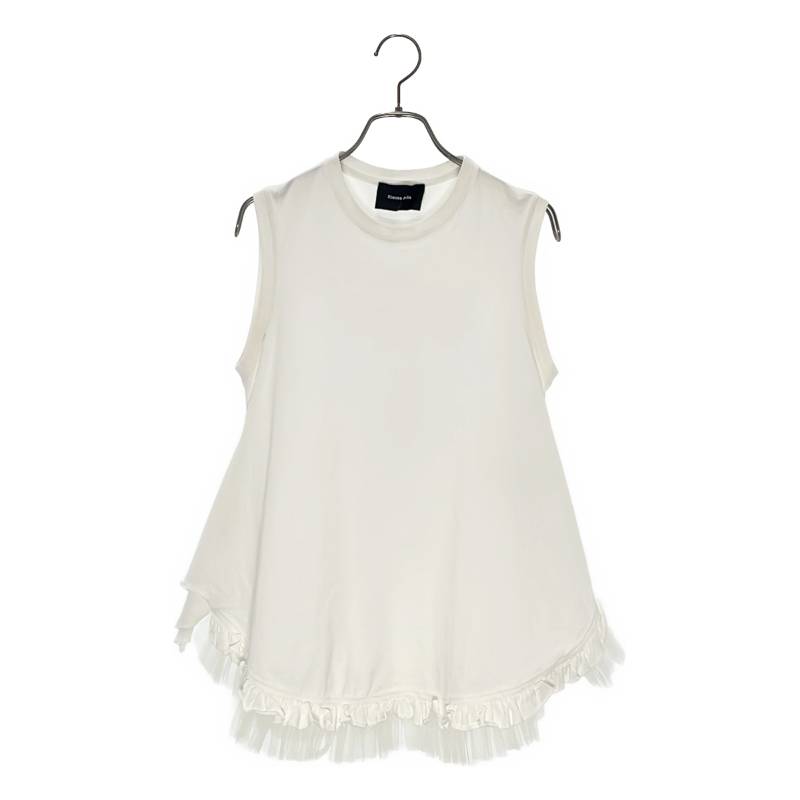 Simone Rocha / シモーネロシャ | フリル ノースリーブ カットソー | XS | ホワイト | レディース｜KLD 店