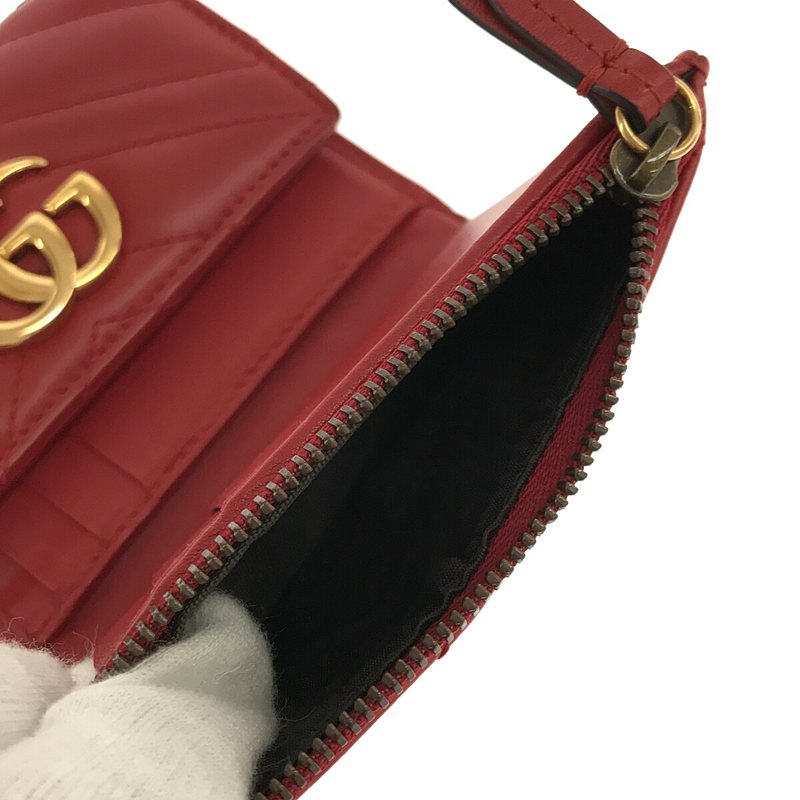 GUCCI グッチ GG マーモント レザー ウォレット 三つ折り 財布