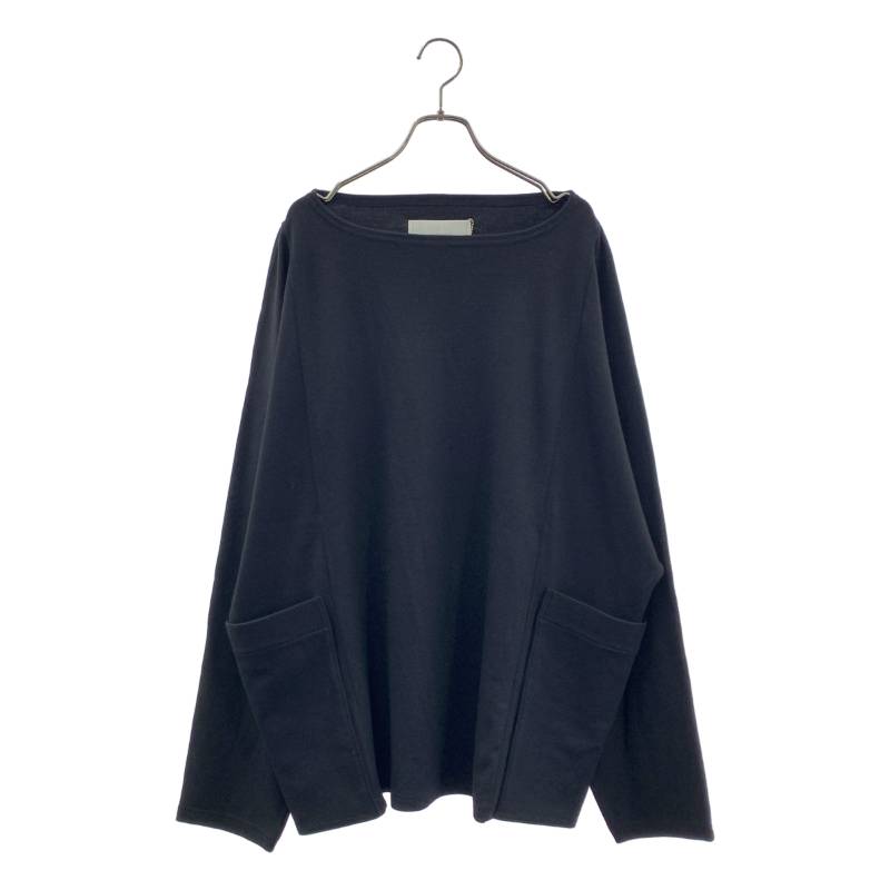 【新品】  prasthana / プラスターナ | complessed wool jersey dolman sleeve P/O ウールジャージ ドルマンスリーブ カットソー | 1（M） | 黒いこと | メンズ