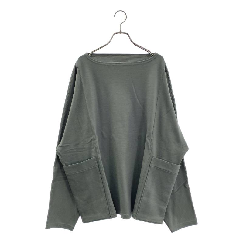 【新品】  prasthana / プラスターナ | complessed wool jersey dolman sleeve P/O ウールジャージ ドルマンスリーブ カットソー | 0（S） | 薄墨色 | メンズ