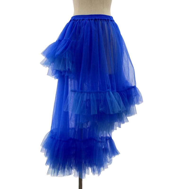 【美品】 VIVIANO / ヴィヴィアーノ | アシンメトリー チュール ロングスカート | F | ブルー | レディース|KLD 店