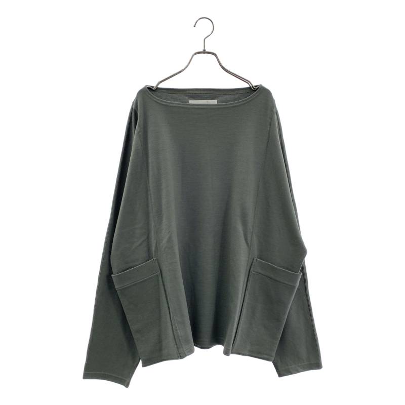 【新品】  prasthana / プラスターナ | complessed wool jersey dolman sleeve P/O ウールジャージ ドルマンスリーブ カットソー | 1（M） | 薄墨色 | メンズ