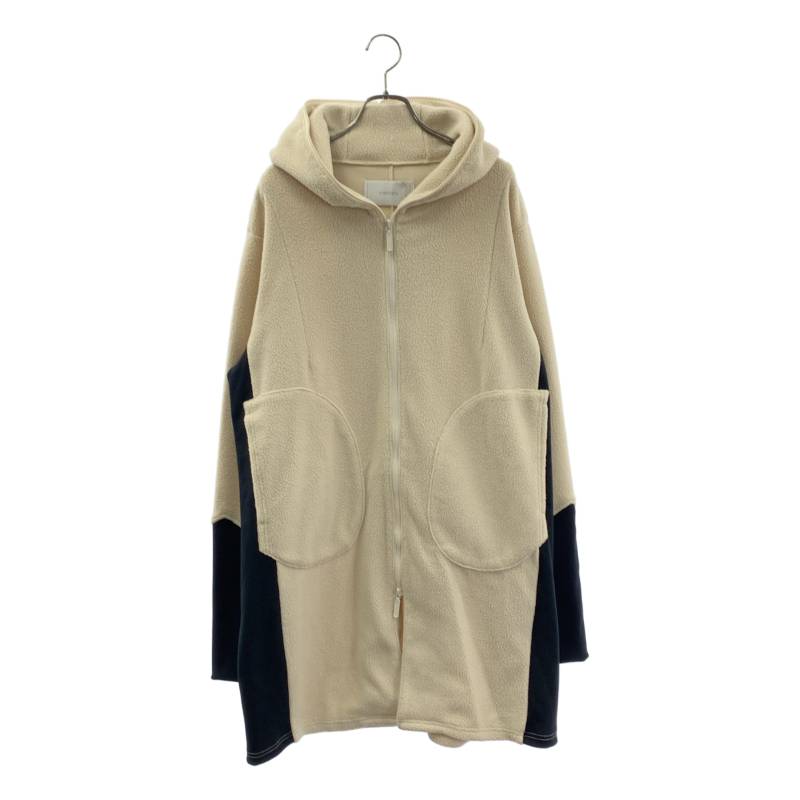【新品】  prasthana / プラスターナ | 竓 fleece long parka ボアフリース ジップアップ ロングパーカー | 1（M） | 象牙色 | メンズ