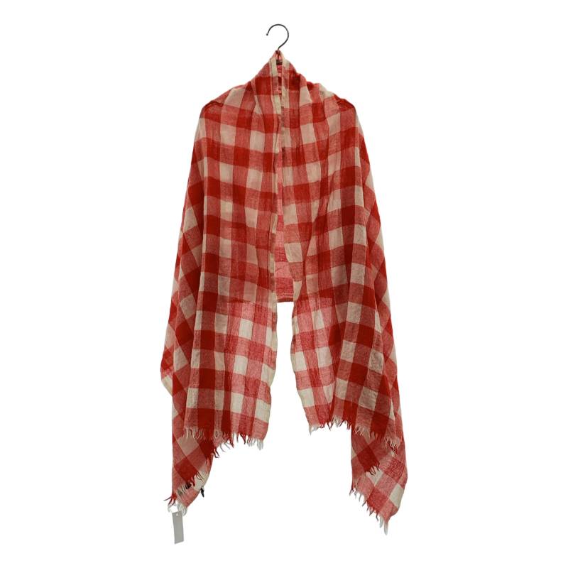 tricot COMME des GARCONS / トリココムデギャルソン | 羊毛 フリンジ 大判 袈裟 えり巻き | 赤いこと/白いこと