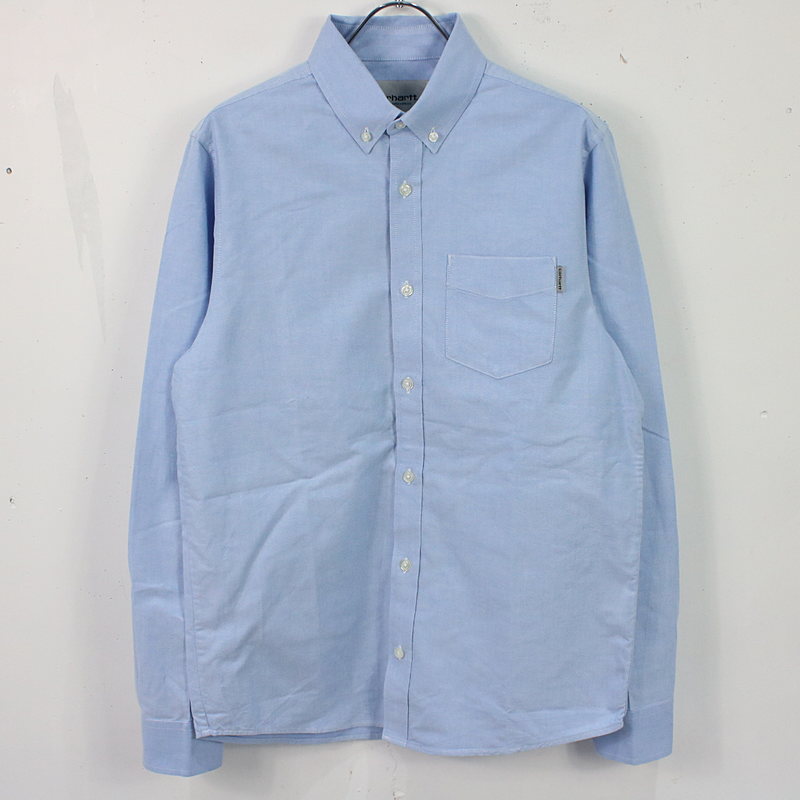 Carhartt Wip 鉄道車両ハートワークインプログレス L S Rogers Shirt シャクヤクダウンオックスフォードyシャツ S サクソフォン青味 メンズ Carhartt Wip カーハートワークインプログレス L S Rogers Shirt ボタンダウンオックスフォードシャツ メンズ トップス シャツ