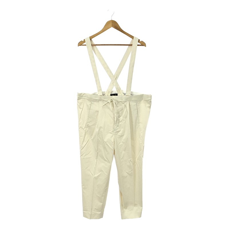 Drawer ドゥロワー ウール シルク パンツ サスペンダー パンツ Drawer ドゥロワー 今季22AW ウールシルク メランジ