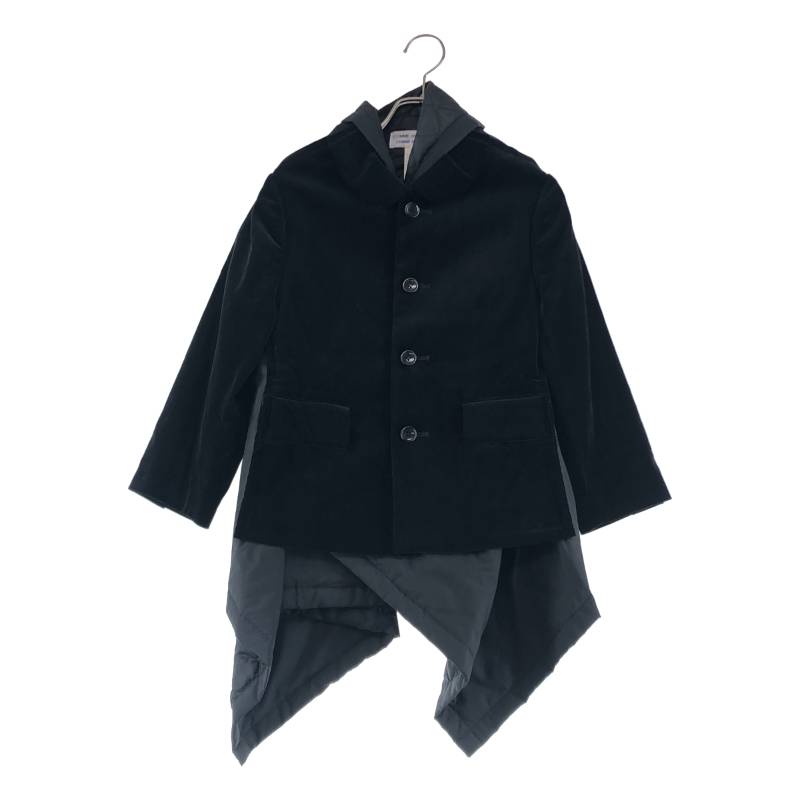 COMME des GARCONS COMME des GARCONS / コムコム | ベロア キルティング ドッキング ジャケット | XS | ブラック | レディース