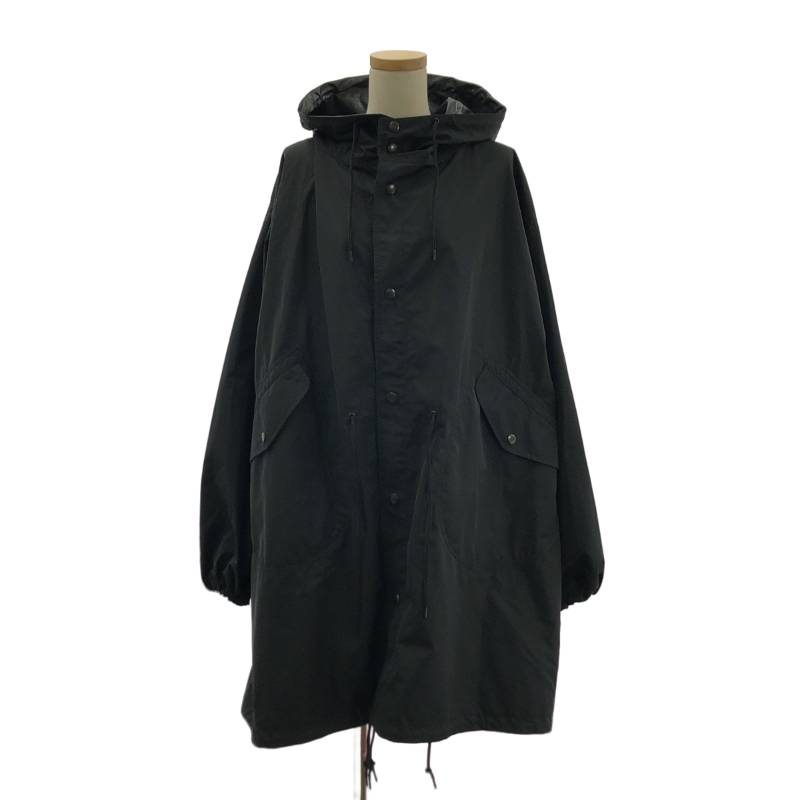 【美品】 JUNYA WATANABE COMME des GARCONS / ジュンヤワタナベ | 2024SS | ポリエステル オーバーシルエット ドローストリング モッズコート フーディ | XS | ブラック | レディース 33,508円