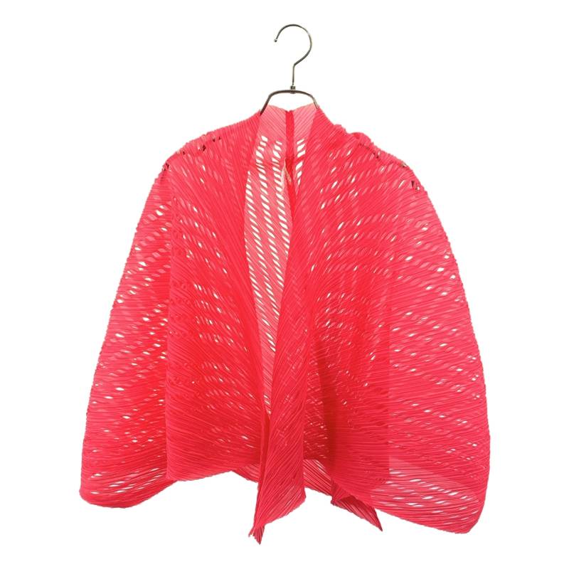 PLEATS PLEASE ISSEY MIYAKE / プリーツプリーズイッセイミヤケ | 筋目 メッシュ 袈裟 | サクラ色