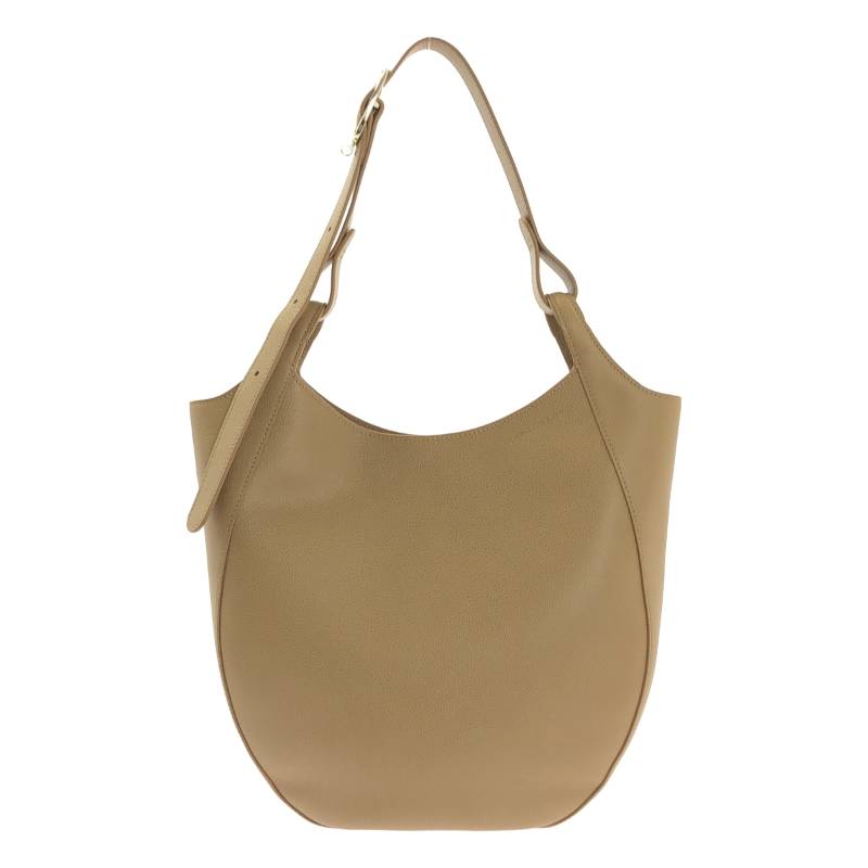 【美品】  Longchamp / ロンシャン | グレインレザー ル フローネ ショルダーバッグ XL | ベージュ | レディース