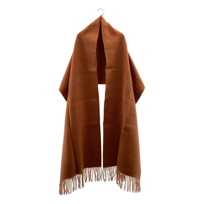 【美品】  ASAUCE MELER / アソース メレ | カシミール フリンジ 袈裟 えり巻き | オレンジ色
