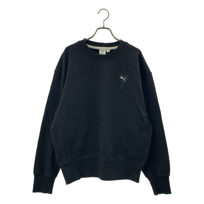 AMI Alexandre Mattiussi / アミ・アレクサンドルマテュッシ | × PUMA ハート型ロゴタイプ 労働者の一団のど首 調教師 | M | 黒いこと | メンズ