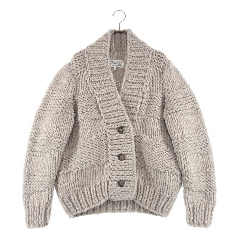 Maison Martin Margiela / メゾンマルタンマルジェラ | アルパカ混 ローゲージニット カーディガン | S | ベージュ | レディース