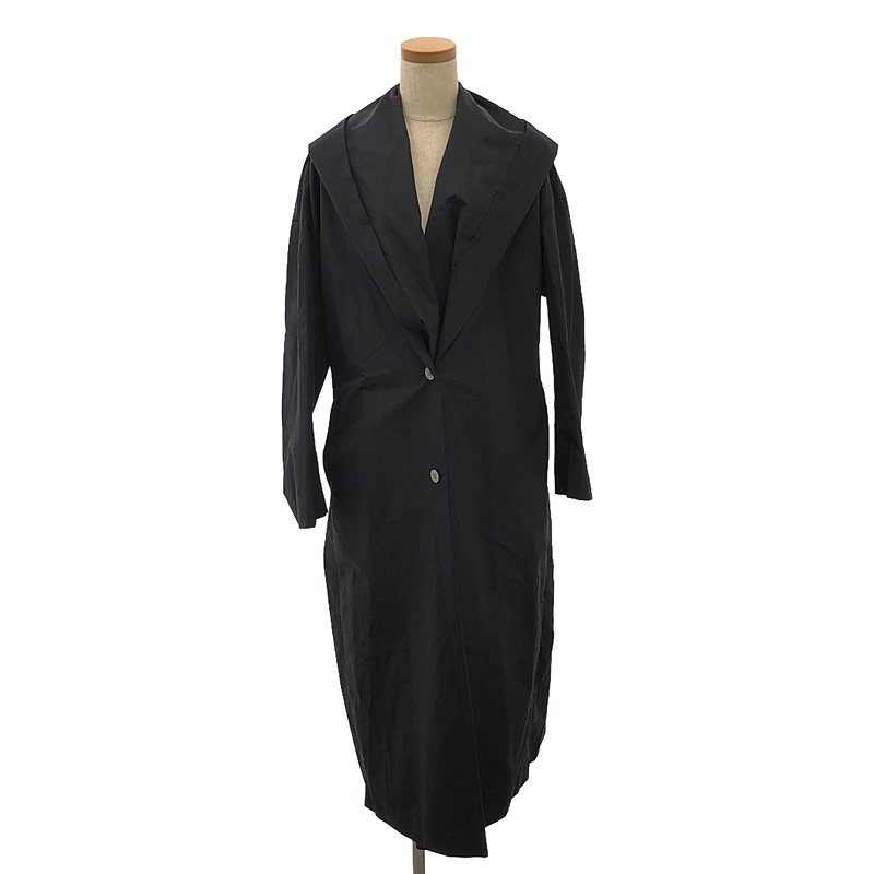 【美品】 robelite&CO. / ローベリイテアンドシーオー | Olmetex / ベルテッド ドレープ フーデッドコート | 36 | ネイビー | レディース｜KLD 店