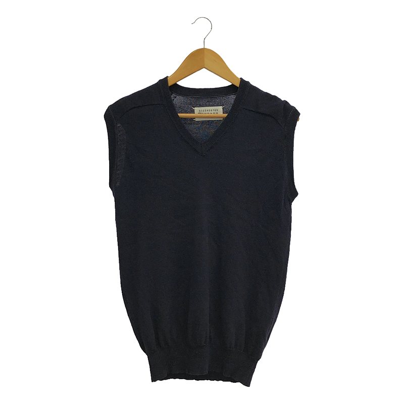 Maison Martin Margiela ブラック Vネックベスト美品‼️ vネック ニットベスト（MARTIN MARGIELA）（サイズ（S/M/L
