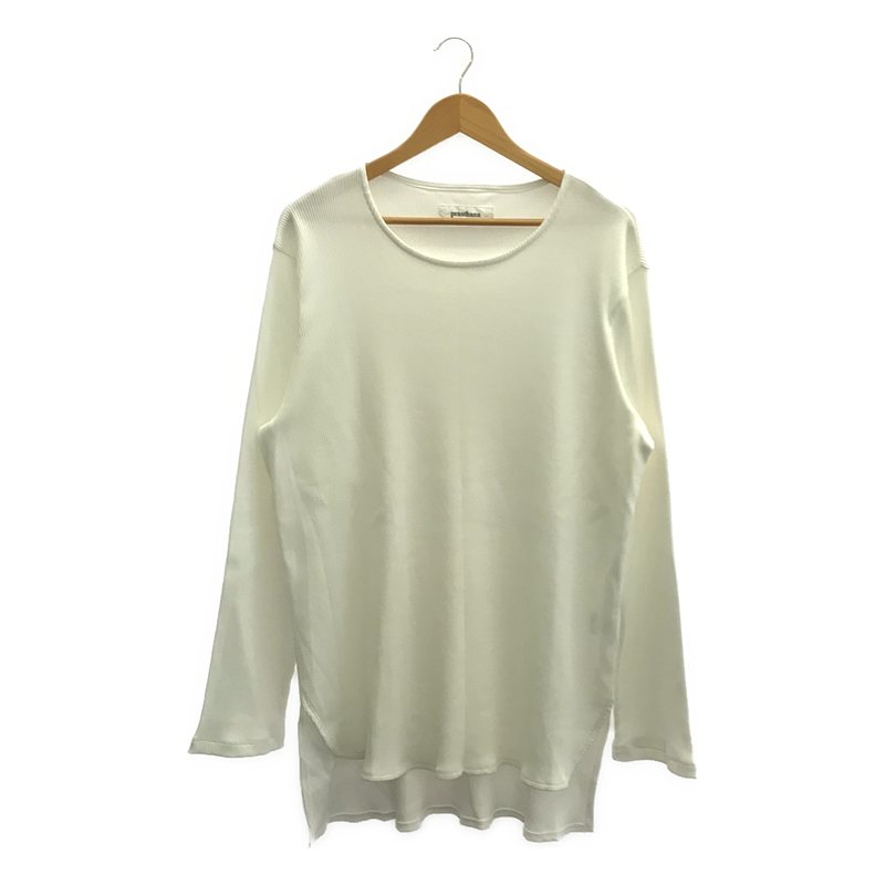 【新品】 prasthana / プラスターナ | shiny rib L/S Tシャツ | M | ホワイト | メンズ