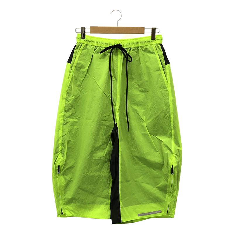 【新品】  prasthana / プラスターナ | modulation zip wide shorts / ズボン下 | M | 緑であること/黒いこと | メンズ
