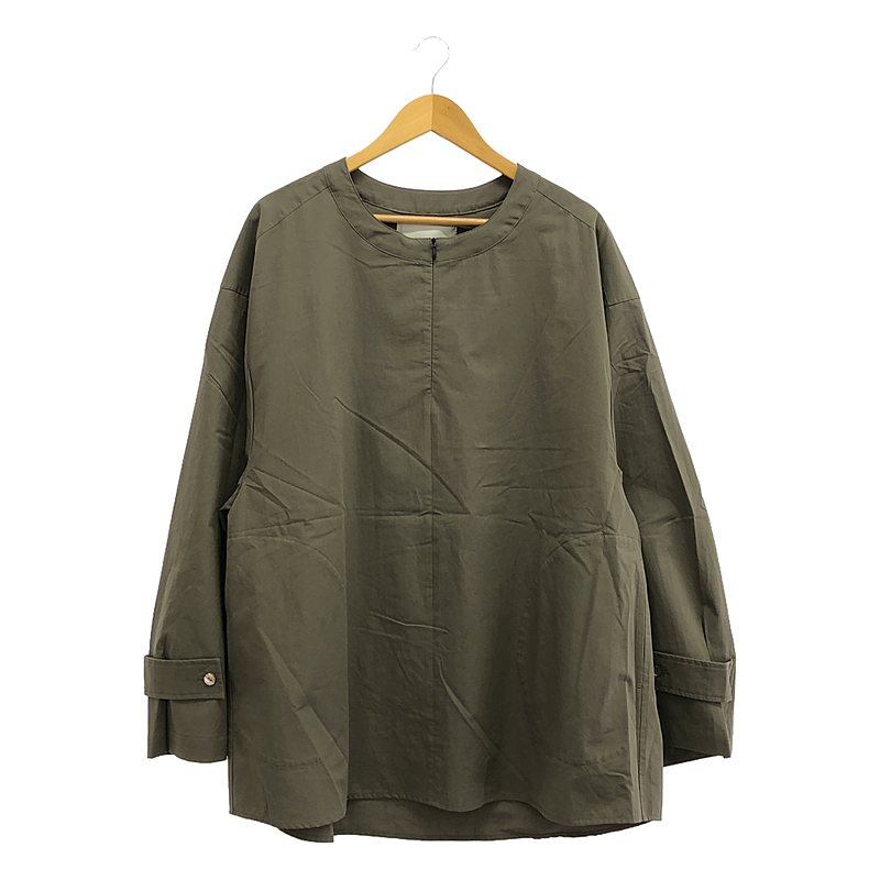【新品】 prasthana / プラスターナ | flared round neck short / シャツ | M | グレー | メンズ