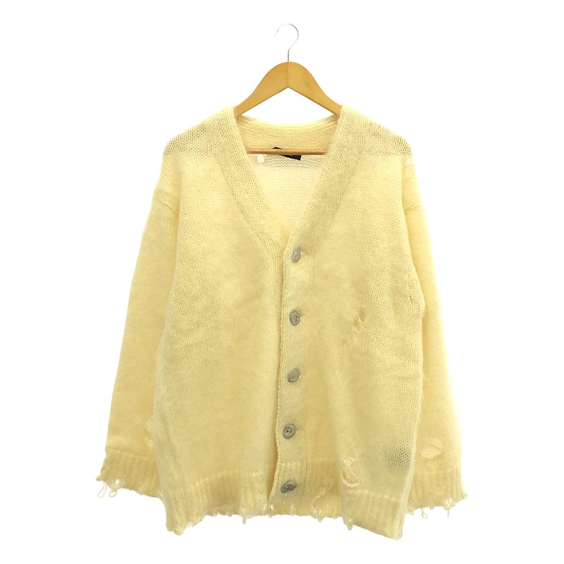 ALMOSTBLACK / オールモストブラック | ORIGINAL STENLESS BUTTON MOHAIR CARDIGAN ジレー | 1 | ベージュ | メンズ