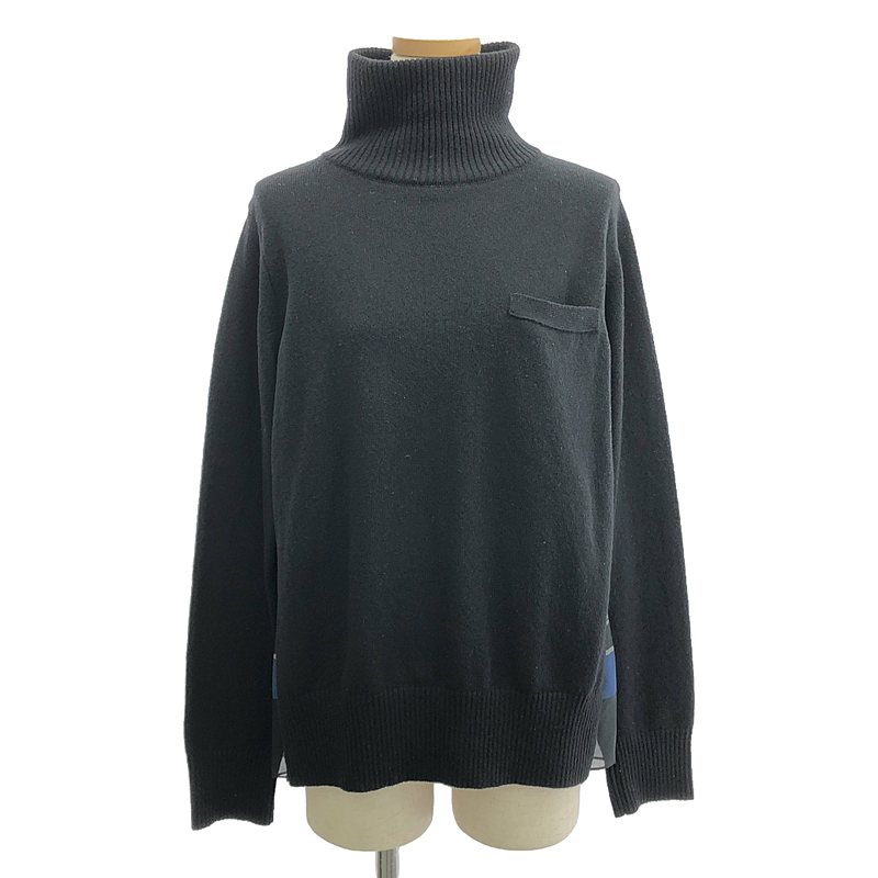 19AW サカイ sacai タートルネック ウールプルオーバー 19AW サカイ sacai タートルネック ウールプルオーバー（ニット