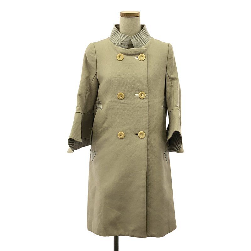 【sacai】 ダブルブレスト ノースリーブ ベルト スーツ コート ダブルブレスト M sacai(サカイ) コート(レディース) - 海外通販