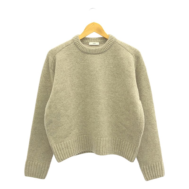 ATON◆19AW/CREWNECK PULLOVER/ニット/2/カシミア/BEG/KRAGKW0901// FRESCA KNIT | CREWNECK SWEATER – ATON | エイトン