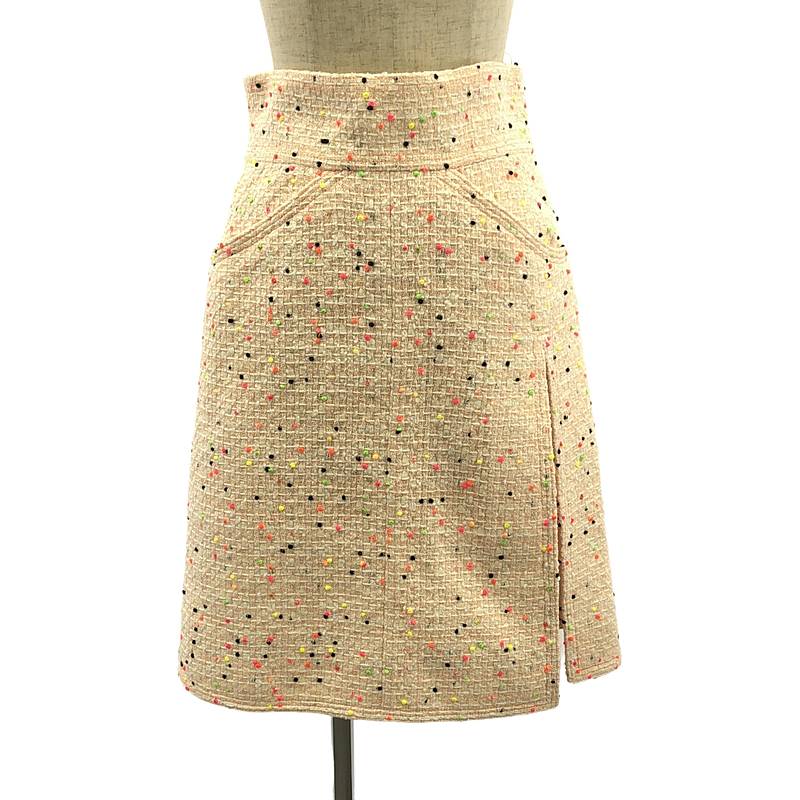 【美品】 CHANEL / シャネル | Tweed Skirt / ツイード スリット スカート / 総裏地 | 38 | ピンク | レディース｜KLD 店 77,457円
