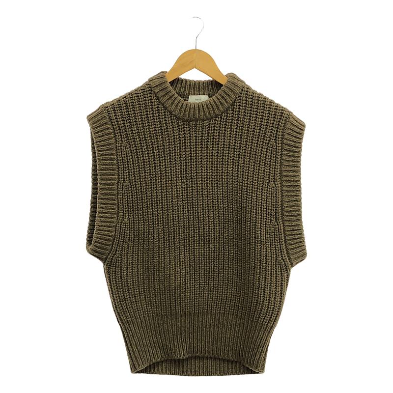 hyke モヘアニット 楽天市場】HYKE(ハイク) 22AW モヘア ニットベスト ブラウン