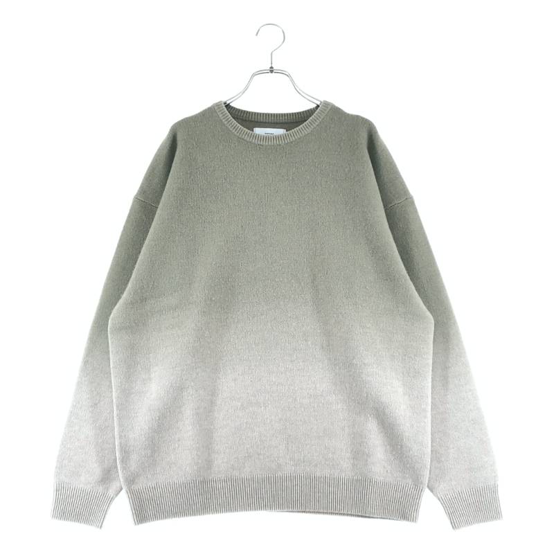 Graphpaper / グラフペーパー | 2025AW | Gradient Dyed Wool Crew Neck Knit クルーネック ニット | 1 | グレージュ | メンズ