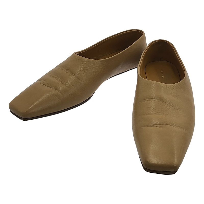 THE ROW / ザロウ | SQUARE TOE PUMP スクエアトゥ フラットパンプス | ベージュ | レディース｜KLD 店