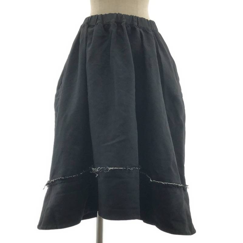 COMME des GARCONS COMME des GARCONS / コムコム | 2023SS | ポリエステル 縮絨 変形 ドローストリング オーバー スカート | XS | ブラック | レディース