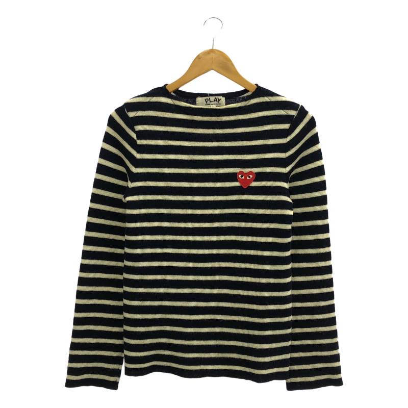 BLACK COMME des GARCONS / ブラックコムデギャルソン | 2011AW | 染色加工 捻じれ ボーダー ニット | XS | ブラック/グレー BLACK COMME des GARCONS / ブラックコムデギャルソン | 2011AW