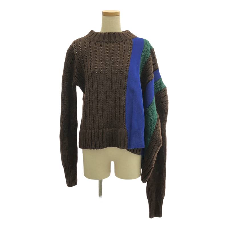sacai / サカイ | 2023AW | high neck zip knit  / ジップ ハイネック ニット セーター | 1 | ブラウン | レディース sacai - sacai / サカイ | 2023AW | high neck zip knit / ジップ